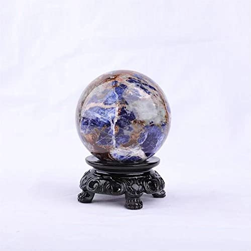 EKFBQBGW 1pc 60mm-90mm Natural Blue-Venis Piedras Cristales Esfera Bola for Feng Shui Decoración Ornamento decoración de la habitación