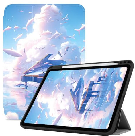 Case For Slim Case For Ipad 5Th/6Th Generation 9.7 Inch 2017/2018, Shockproof Adjustable Stand Cover For Ipad 5/6 Gen, With Built-In Pencil Slot - Piano On The Sea