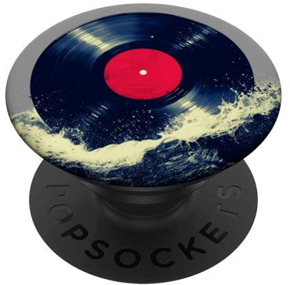 VINYL Record DJ Music Abstract design PopSockets Swappable PopGrip