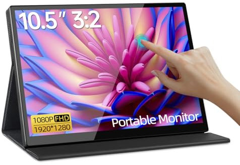 Intehill Touch Screen Monitor 10.5 inch Portable Monitor Touchscreen 10 point multi-touch 1920x1280 FHD 3:2 Ratio sRGB 100% with VESA Touchscreen Monitor for Laptop Macbook Mini PC Switch T10PA