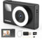 Vintage Macchina Fotografica Digitale, Vintage Digitale Fotocamera Compatta, Macchina Fotografica Compatta Digital Camera Mini per Studenti Principianti,48MP 4K FHD, 64GB, Riempire la Luce