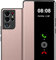 Coque pour Samsung S21 Ultra Etui à Rabat pour Samsung Galaxy S21 Ultra Coque Clapet S21 Ultra Protection Case Flip Folio Clear View Cover Mince 360 Full Body Antichoc Housse 5G/6.8 (Rose)