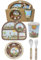 Kinder-Tafelset, 4-teiliges Geschirr-Set, Schüssel, Gabel, Löffel, Teller und Tasse, aus recycelten Materialien, HTUK (Farm)