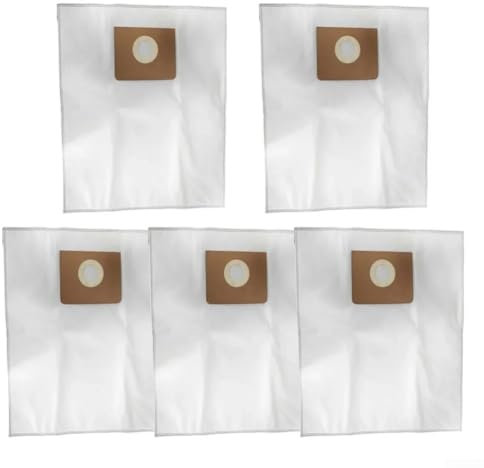 Paquete de 5 bolsas de repuesto para aspiradora Karcher NT 48/1 NT65/2 NT75 NT70 NT80 6.904-285.0, 41.5 x 48.5 cm, color blanco