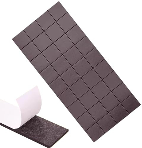 Magnetische Quadrate – Klebefolie für Wandmagnete, klebrige Magnetfolien | 36 x quadratische Magnete, ultradünn, starker Wandmagnet mit abziehbarer Klebehalterung