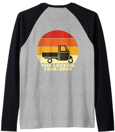 APE 50 The Legend 1948 - 2024 Kult Dreirad BACKPRINT APE 50 Raglan