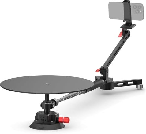 VNATWGOO 360 Degree Spinner, Plato Giratorio para FotografíA Profesional, Deslizador Giratorio para CáMara, Cabina De Fotos Y Videos Giratoria, para FotografíA De Productos, Videos Comerciales