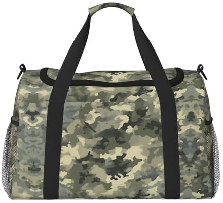 Army Digital Camouflage Weekender Übernachtungstasche, für Damen und Herren, perfekt für Vielflieger, Schwarz , Einheitsgröße