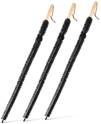 FOMIYES 3 Stück Flexible Flusenbürste für Wäschetrockner und Heizkörper mit Langem Holzgriff aus Polypropylen zur Gründlichen Reinigung Schwer Zugänglicher Stellen