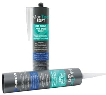 Gutjahr MorTec Soft Fuge - 310 ml Kartusche - STEINGRAU - Elastischer Silikon-Fugenfüllstoff