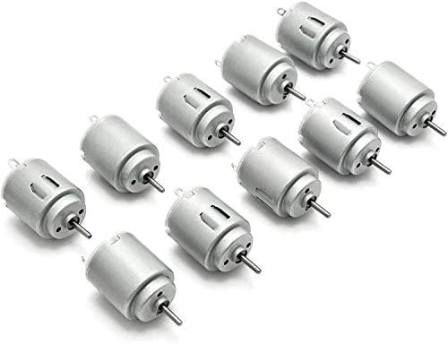 DollaTek 10Pcs DC Motor 140 Mini Elektromotor DC 3-5 V 6300 RPM für DIY Spielzeug