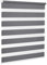 Victoria M. Zevra Tenda a Rullo Doppia Giorno e Notte senza Fori, Strisce Filtranti e Oscuranti, per Porte e Finestre, 50 x 230 cm, Grigio Scuro