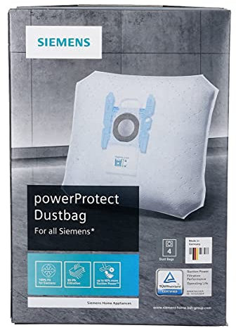 Bosch Siemens 17000816 Lot de 4 sacs filtrants pour filtre à poussière, filtre à poussière, filtre à saleté, sacs filtrants non tissés G ALL VZ41FGALL pour aspirateur de sol