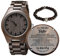 Kenon Gravierte hölzerne Uhr für Sohn und Freund, personalisierte hölzerne Uhr Geschenk für Freund, Abitur Geschenk von Mama, von Papa (Junge zum Vater)
