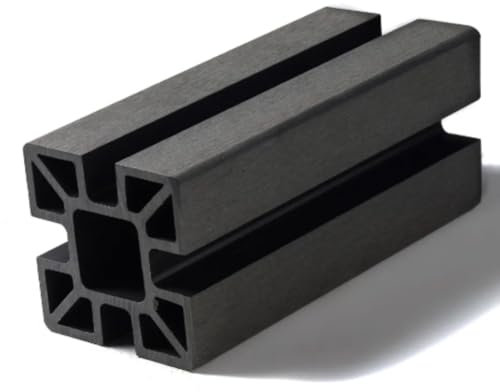 HORI Pfosten für WPC-Zaun und WPC-Zaun XXL wählbare Eck- und Verbindungspfosten in mehreren Varianten, zum Einbetonieren oder Aufschrauben, Anthrazit (1x Eckpfosten) zum Aufschrauben