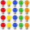 ZFQ Farbige 2W E27 G45 LED Glühbirne e27 Beleuchtung Leuchtmittel, Bunte Glühbirnen für Hochzeit Halloween Weihnachten Party Bar, Gemischte Farben Rot Gelb Blau Orange Grün 20 Stück
