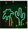 ENUOLI Neon Light Combination Green Cactus and Palm Tree Neon Light Signs USB/Battery Operated Neon Lamp Bar Signs for Bar Neon Night Light for Home Wedding Party Christmas Decoration