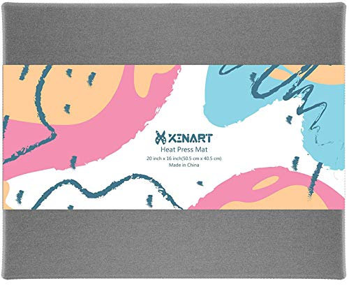 Xinart Heizmatte für Cricut EasyPress (40,6 x 50,8 cm) Cricket doppelseitige Bügelmatte für Bastelarbeiten, Vinyl Bügeln, Isolierung, Transfer-Heizmatten für Easypress 2