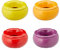 Lot de 4 cendriers tempête, diamètre : 11,5 cm, en 4 couleurs, pour jardin et balcon