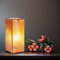 Orientalische Tischlampe Janka 30cm Lederlampe Quadratisch Lampe | Marokkanische kleine Tischlampen aus Metall, Lampenschirm aus Leder | Orientalische Dekoration aus Marokko, Farbe Braun