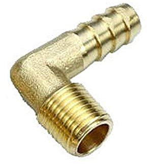 Luiho-Brass Messing Schlauchkupplung Fitting Elbow 6mm 8mm 10mm 12mm 16mm bis 1/4 1/8 1/2 3/8 BSP Außengewinde Barbed Gelenk, stark und robust (Size : 14mm Barb, Thread Specification : 3/8)