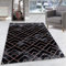 Teppich Wohnzimmer Skandinavisch Design Teppich Marmor Optik mit Glanzfasern Modern Optik, Farbe: Bronzefarbe, Größe: 80 x 250 cm