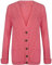 LUXE DIVA New Womens Everyday Long Sleeve Button Top Ladies Chunky Aran Cable Knit Grandad Cardigan UK Size 8-26 Coral