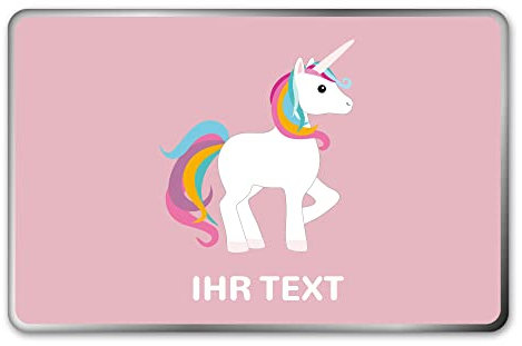 STEMPEL-FABRIK – personalisierte Metalldose eckig (20x13x5 cm | Einhorn) mit Namen – bedruckte Geschenkdose für Kinder – Keksdose mit Tiermotiv – Vorratsdose für Kekse, Plätzchen, Kaffee, Tee uvm.