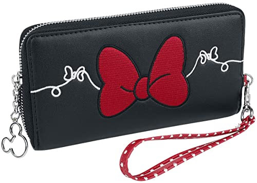 Micky Maus Minnie Maus Frauen Geldbörse rot/schwarz Polyurethan, Polyester Disney, Fan-Merch, Filme