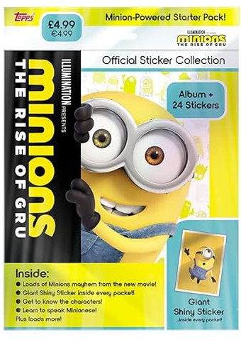 Topps Minions Rise of Gru Sticker-Kollektion - Starter-Pack