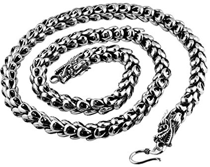 Homxi Männer Halsketten,Kabelkette 6mm Halskette Herren 60 cm Kette Herren Silberkette 925 Silber Ketten Herren