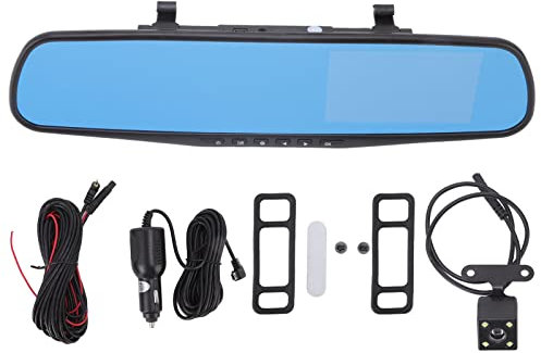 ciciglow Rückspiegel-Dashcam, 4,3-Zoll-Rückspiegelkamera 1080p Full HD Smart-Rückspiegel für PKW, LKW, Parküberwachung, Loop-, Eingebauter G-Sensor