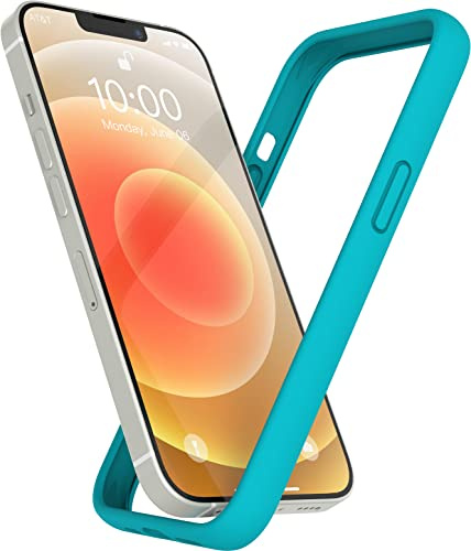 K TOMOTO Flüssigsilikon Bumper Case Kompatibel mit iPhone12 Mini, Teal