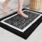 Color G Bath Mat, 40 x 60 cm, Bathroom Rug, Non-Slip, Soft Bath Mat, Machine Washable, Microfibre Absorbent Rug for Bathroom (Black)