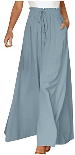 Hosenanzug Damen Elegant,Promi Overalls FüR Frauen Cargo Stretch FüR Damen Hippie Hosen Arbeitslatzhose Sommer Hose Langer Overall Thermo Hosen Stoffhose Damen Sommer Leicht Bermudas Damen(Blau-5,L)
