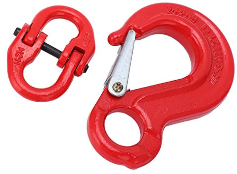 Locking Hook Heavy Duty Lifting,Heben Schlinge Heben Schlinge Heben Schlinge Hook Rigging Heavy Duty 2T Bearing with 2 Ring Buckle
