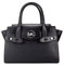 Michael Kors Carmen Colorblock Umhängetasche, mittlere Klappe, schwarz/silber