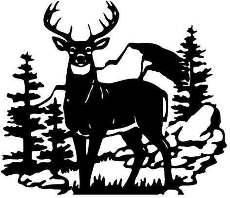 MACMRD Auto Aufkleber Mode Hirsch Wildtier Vinyl Auto Aufkleber Jagd Auto Styling Aufkleber Schwarz/Silber