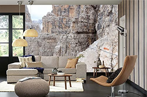 Vlies Fototapete FELSVORSPRUNG 375 x 250 cm (inkl. Kleister) - Vlies Tapete, Wandtapete, Wandbilder - Tapete für Wohnzimmer Schlafzimmer, Büro, Küche - Montagefertig