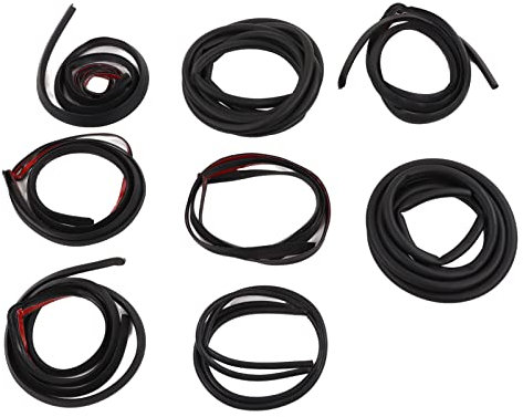 Keenso Autotür-Dichtungsstreifen, 8-teiliges Auto-Dichtungsstreifen-Kit, Gummi-Rauschunterdrückung, Schalldicht, Ganzkörper-Dichtungsstreifen, Aufkleber, Ersatz für Y
