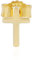 NKlaus Einzel Kreuz Ohrstecker 333 Gelb Gold 8 Karat 7x5mm Kruzfix Ohrringe klein 11908
