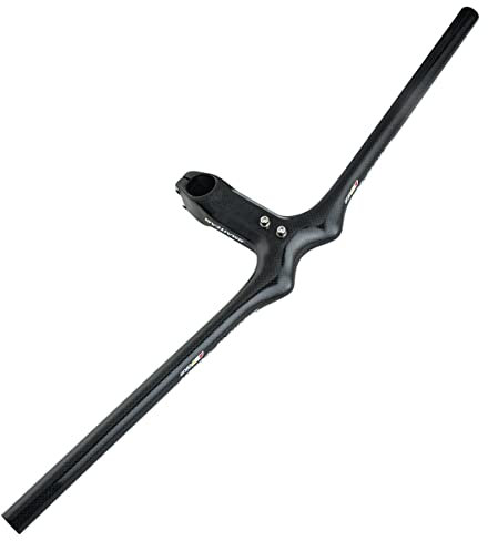 TISORT 3K Carbon-Lenker Einförmiger Integrierter Lenker Mit Vorbau 28,6 Mm Flacher Lenker Leichter Extra Langer Fahrradlenker(600X110mm)