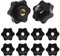 JJWNMLL 10PCS Manopola a vite di serraggio Stella M10-diametro esterno 38 pollice bulloni filettatura sostituzione manopola mano Stella di serraggio, impugnatura nera