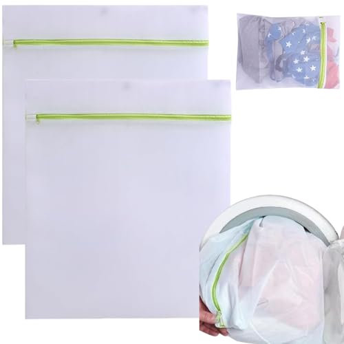 Bolsa Lavadora,2pcs Bolsa Malla Lavanderia,Bolsa Colada,Saco para la Colada,Bolsas para Lavandería,Bolsas de Lavandería para Lavadora,Bolsas de Colada con Cremallera,para Lencería Camisas Calcetines
