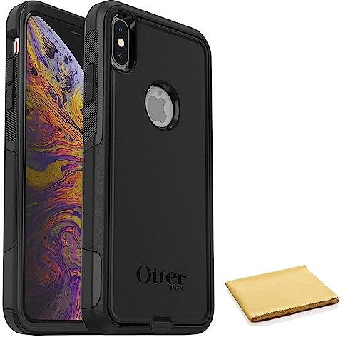 OtterBox Commuter Series Case for iPhone iPhone Xs Max (Only) Includes Cleaning Cloth (Black)