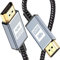 MAXGROUP 4K HDMI Cable 2M, Ultra High Speed Nylon Braided Lead HDMI 2.0 Cord Support 4K@60Hz, ARC, HDR, 3D, HDCP 2.2, Ethernet, Compatible TV, Monitor, PS5/4/3, Projector, PC, Xbox, Laptop