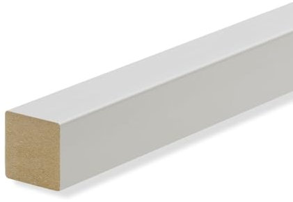 Quadrat- Vierkantleiste Abschlussleiste Sockelleiste MDF Hellgrau Folie 20x20mm [SPARPAKET] Stück(lfm) 15 Stück / 34,5lfm