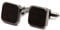 NaturSchatulle Manschettenknöpfe Herren Holz Black Edition I 1 Paar Schwarz Manschettenknopf Eckig Hemd Hochzeit Anzug Männer Cufflinks for Men