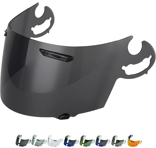 Everalo Visiera Compatibile con Arai Chaser V - Rx7 GP - Axces 2 - Axces 3 - Quantum ST - Quantum ST Pro - Rebel - Signet Q - Vector 2 - Corsair V - RR5 - Visiere SAI Type Pinlock (Fume' Scuro)