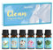 SALKING Oli Essenziali Pulito per Diffusori 6x10ml, Set di Olio Essenziale Puri per Aromaterapia e Massaggi - Citronella, Cotone fresco, Lino fresco, Sapone ai fiori di ciliegio, Aria pulita, Aloe